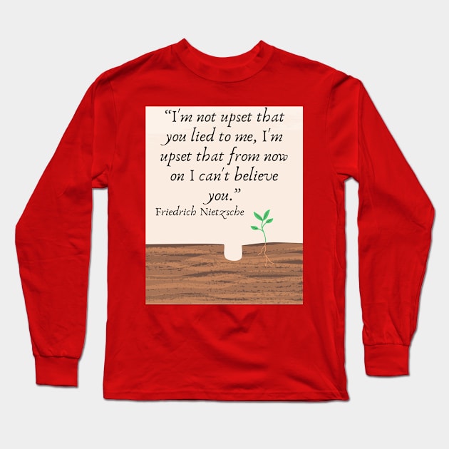 quote Friedrich Nietzsche Long Sleeve T-Shirt by AshleyMcDonald